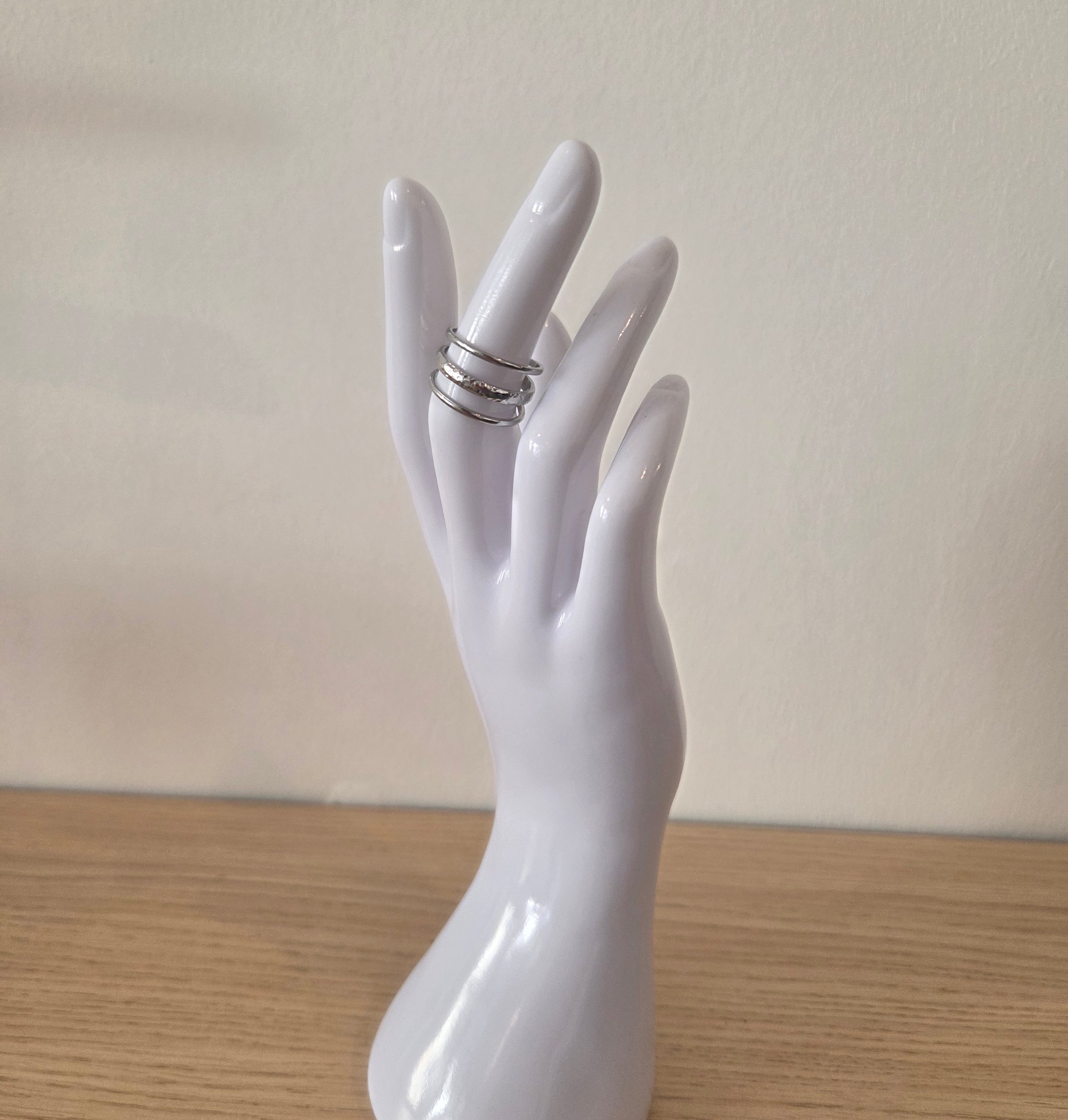 Bague Triple Anneau Argentée