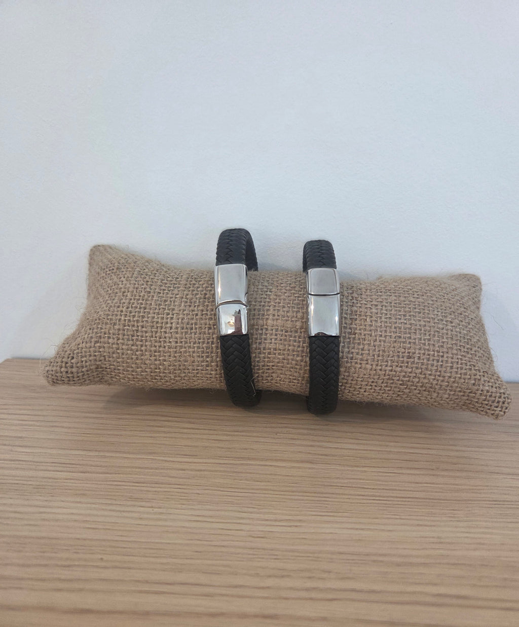 Bracelet Cuir Tressé & Ancre Acier 316L — Style Nautique