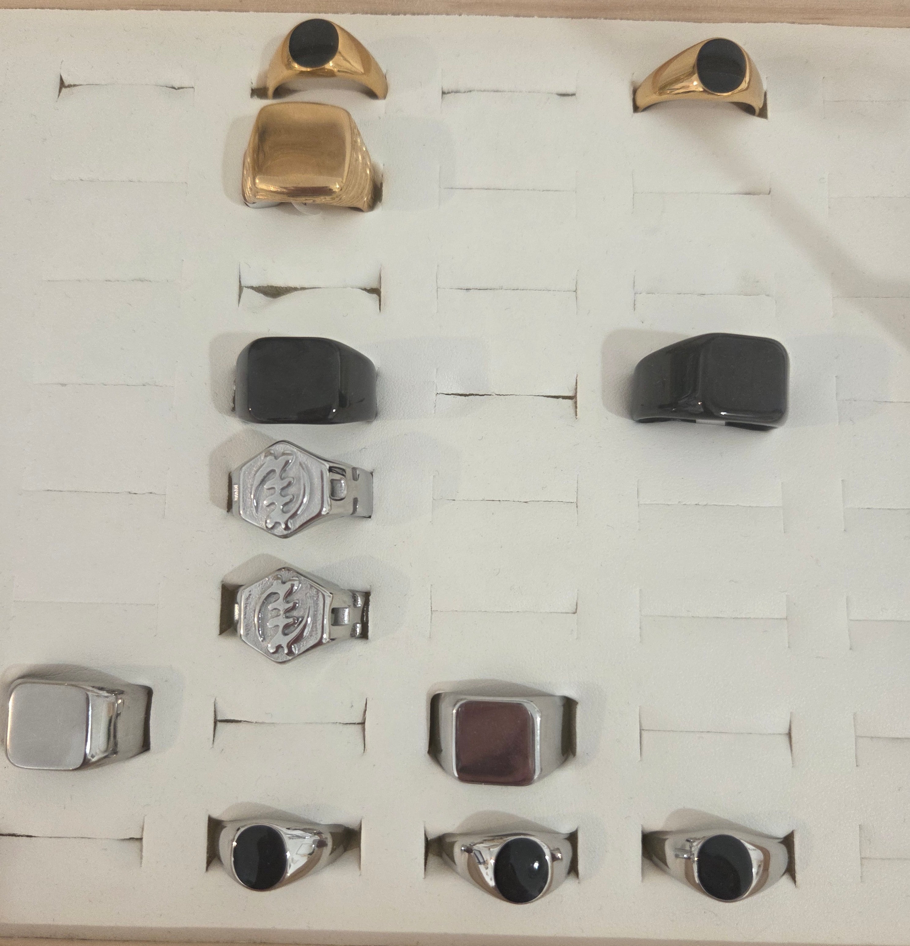 Bague Chevalière Acier Inoxydable 316L — Taille 10