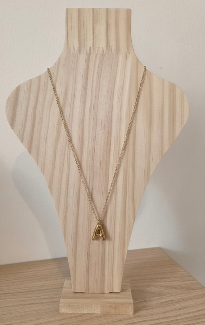 Collier Initiale Bulle Dorée Acier 304 – 43 cm