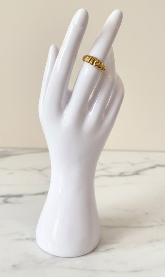 Bague Torsadée Dorée Réglable