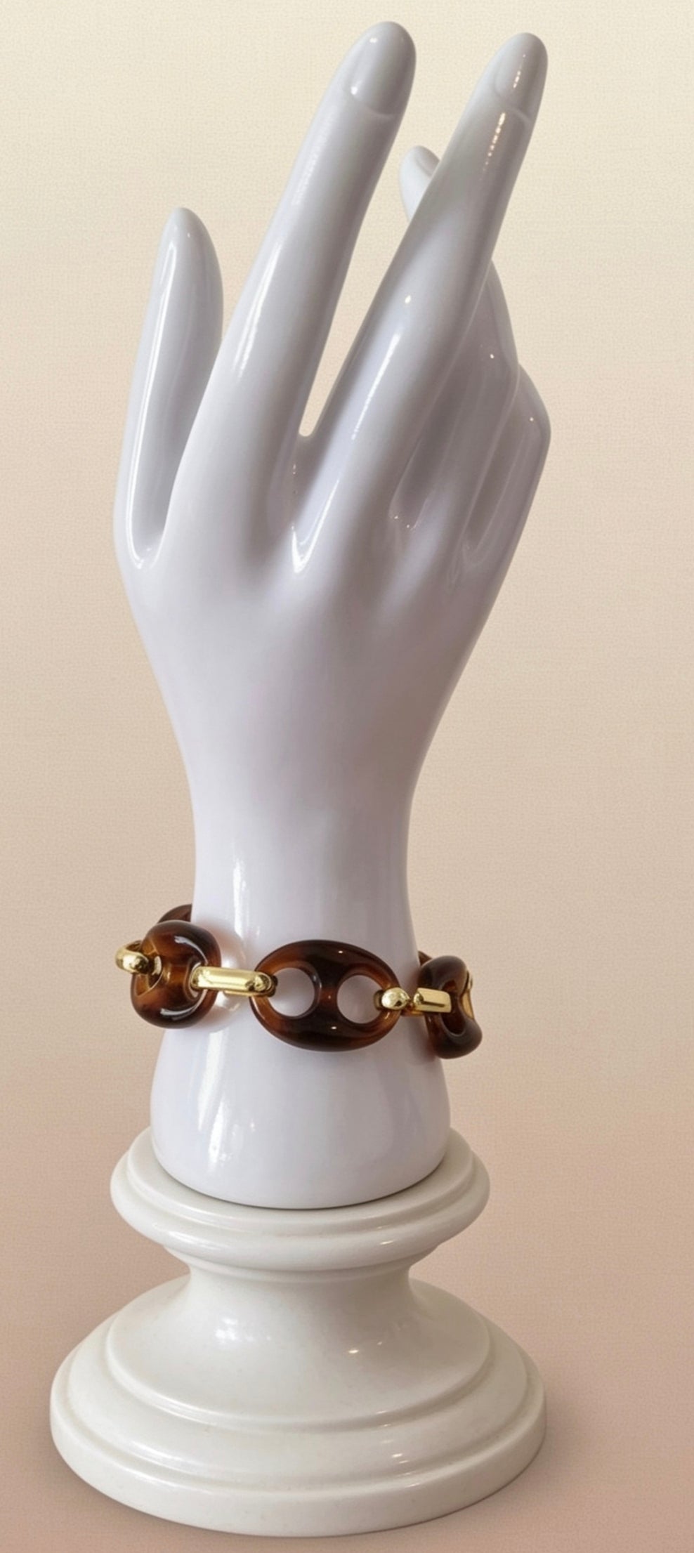 Bracelet  Résine Écaille de Tortue & Doré