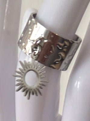 Bague Soleil Réglable Argentée