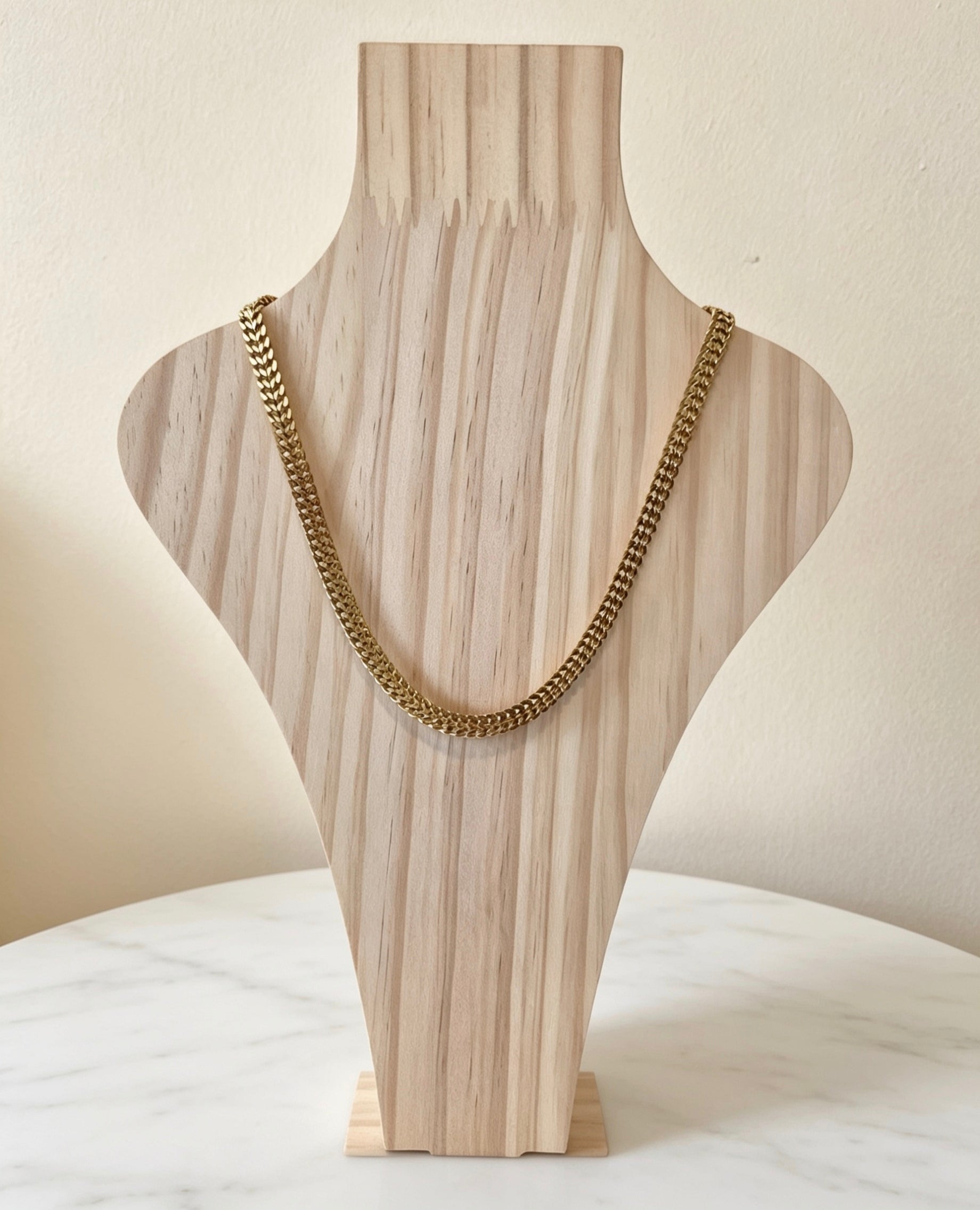 Collier Chaîne Gourmette Dorée