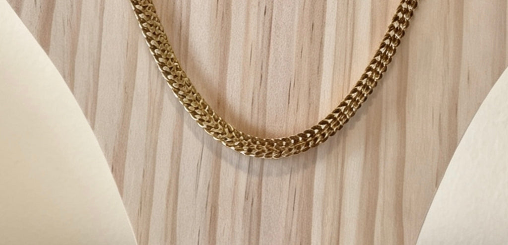 Collier Chaîne Gourmette Dorée